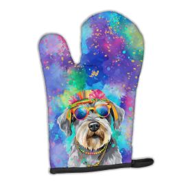 Schnauzer Hippie Dawg Oven Mitt Heat Resistant Thick Oven Mitt for Hot Pans and Oven, Kitchen Mitt Protect Hands, Cooking Baking Glove