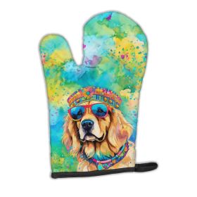 Golden Retriever Hippie Dawg Oven Mitt Heat Resistant Thick Oven Mitt for Hot Pans and Oven, Kitchen Mitt Protect Hands, Cooking Baking Glove